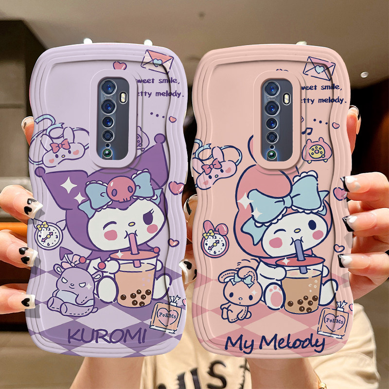适用OPPO Reno2z学生手机壳PCKM80动漫情侣oopprenoz保护套PCDM10软硅胶0pporenoz时尚可爱女生reni2z波浪纹