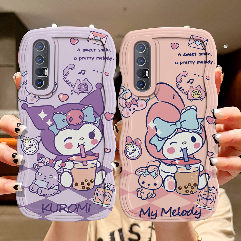 适用于OPPO Reno3手机壳简约学生PCRM00卡通库洛米oopp k7时尚波浪PDCM00个性创意oppi reno3pro保护套ins风