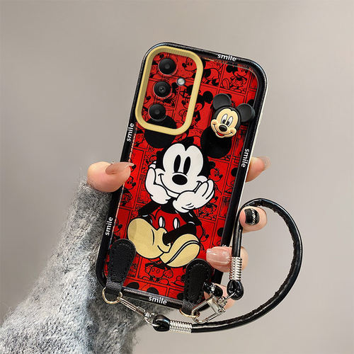 米奇库洛米适用三星A05s手机壳SM-A057F硅胶SM-Ao57F网红潮潮少女一体手绳学生保护套立体可爱日韩全包边防摔