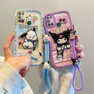 适用于REALME C17手机壳搞怪Realme c30卡通少女。真我c17硅胶保护套c30全包边c17海绵宝宝realmec17可爱女生