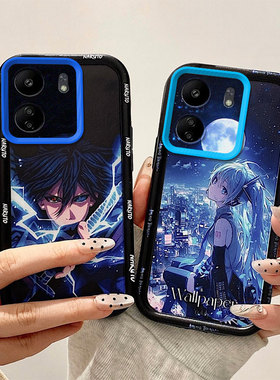 二次元适用小米POCO C65手机壳索隆路飞pococ65新款动漫创意全包边防摔硅胶磨砂壳