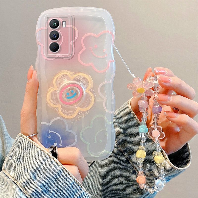 适用于vivo T1手机壳个性时尚女生vivi t1日韩可爱少女V2115A小清新手链支架vlv0 t1保护套ins风硅胶vovo t1