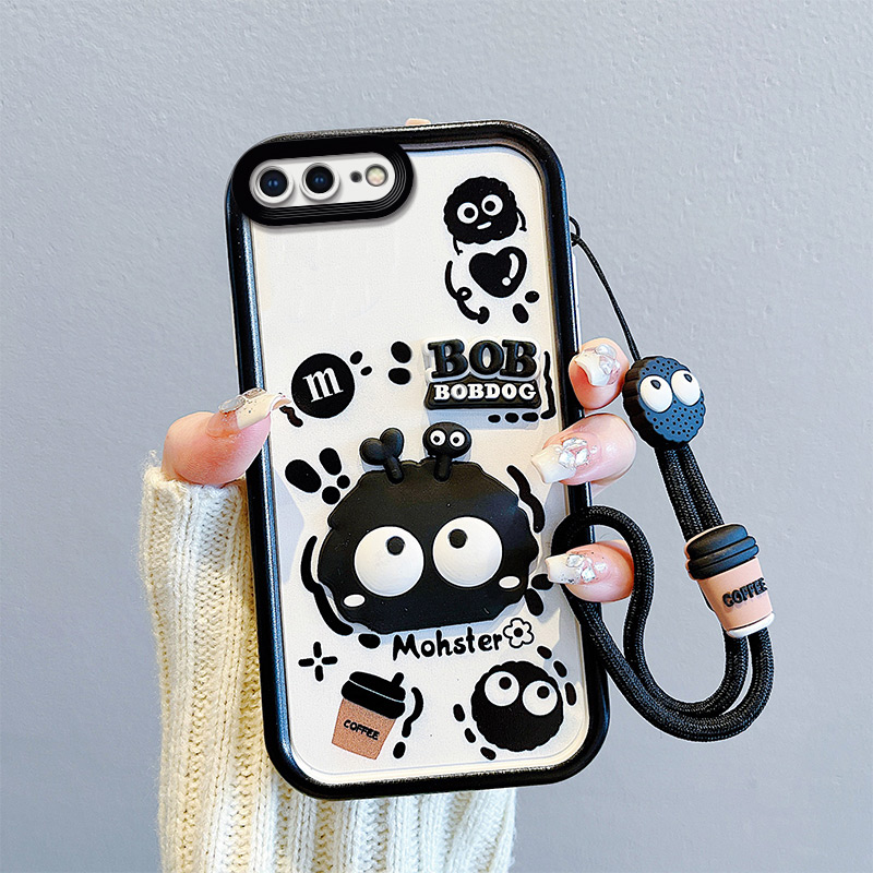 适用苹果7Plus手机壳日韩少女款a1661个性立体公仔iphone7保护套ins风可爱女生A1864创意时尚学生ihpone7手绳