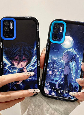 二次元适用小米POCO M3Pro 5G手机壳索隆路飞pocom3pro 5g新款动漫创意全包边防摔硅胶磨砂壳