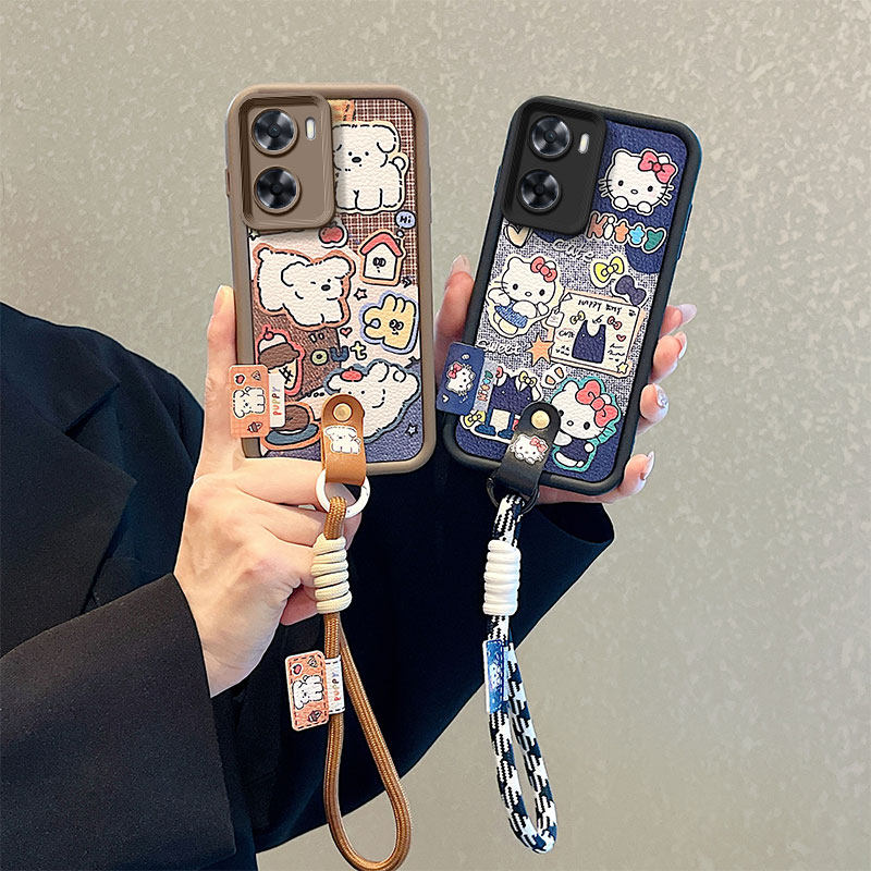 山茶花适用OPPOA77 2022 4G手机壳立体卡通可爱秋冬小羊皮好看潮女ins保护壳