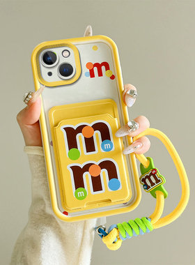 适用苹果14手机壳新款可爱女iphone14plus个性卡通iphoen14pro插卡包新款pg14时尚设计感ihpone14promax保护