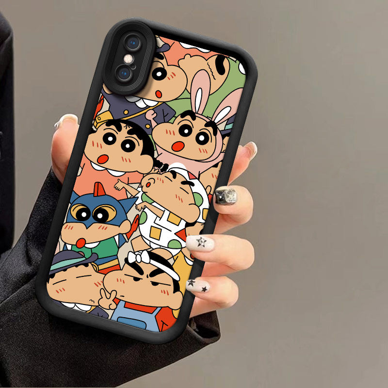 苹果X硅胶卡通情侣天眼软壳