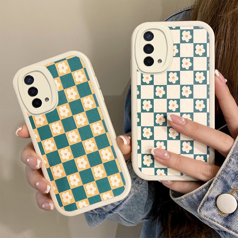 适用oppoa93手机壳全包镜头ins菱格皮纹0a93软壳pehmoo可爱opa93 5g创意PEHM00日韩poopa简约男女pehm00防摔