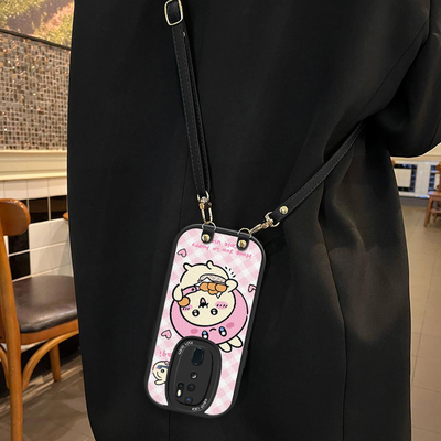 皮纹乌萨奇适用OPPOA9手机壳F11斜跨a11x挂绳A9x全包a92020潮ins少女卡通图案A11可爱保护壳