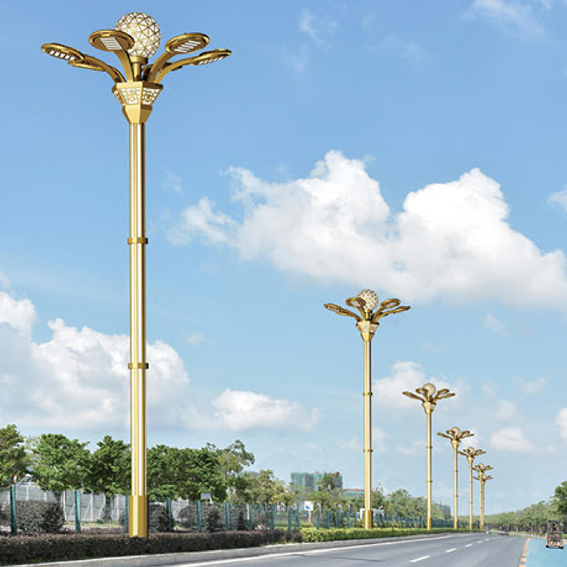 户外市政太阳能路j灯定制大型小区广场高杆灯公园道路路灯灯杆厂