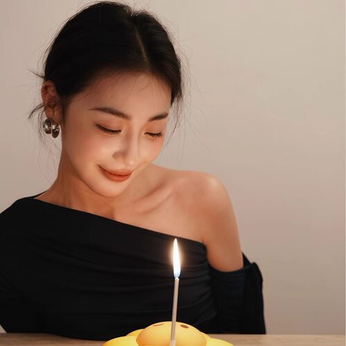 ins生日蜡烛单支弯曲蜡镀蜡烛