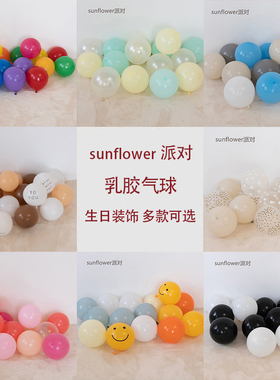彩色复古乳胶气球生日派对背景墙装饰节气布置气球安全加厚环保球
