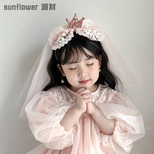 女孩生日帽子皇冠发箍拍照