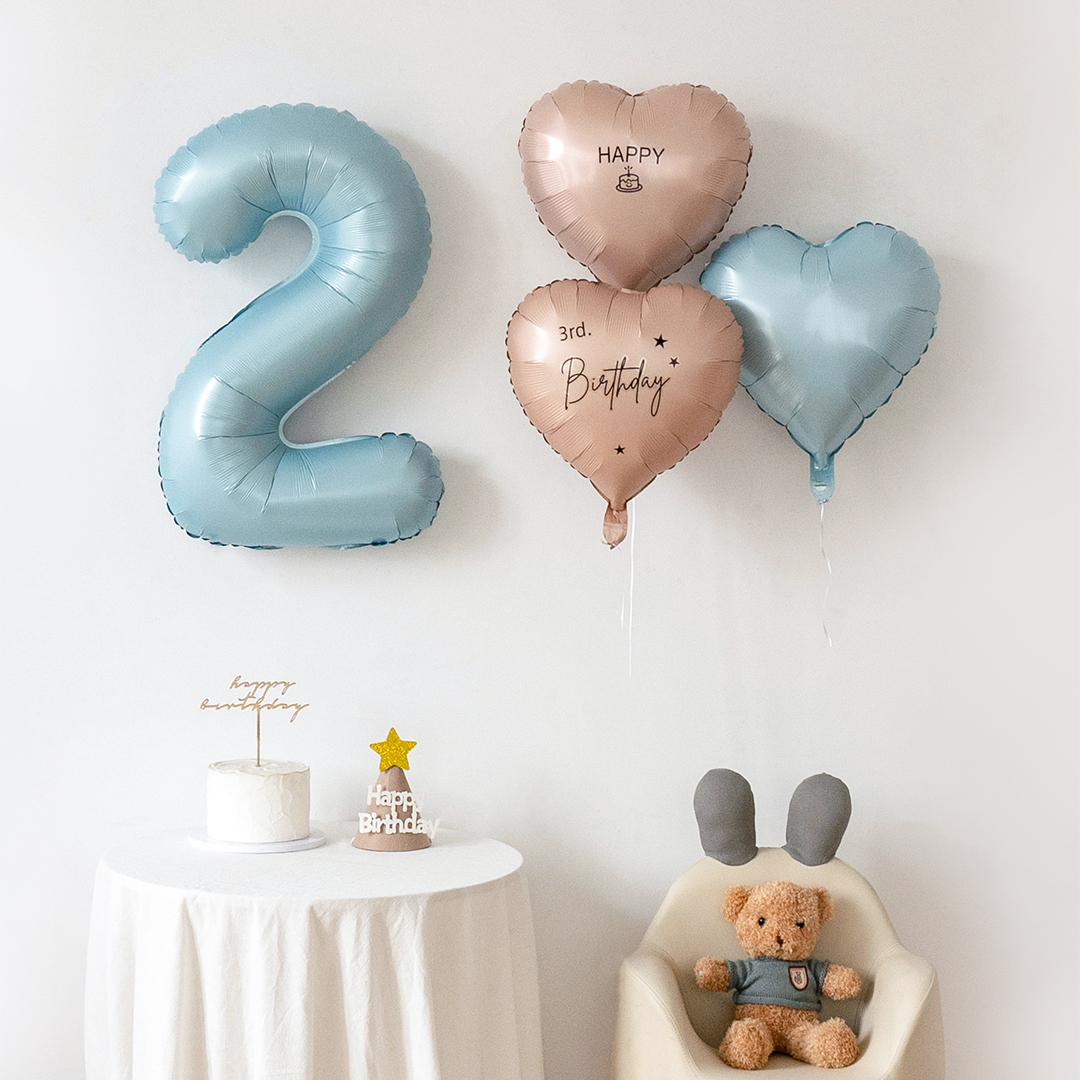 32寸数字气球周岁生日布置男孩飘空儿童派对拍照装饰场景婴儿蓝 节庆用品/礼品 气球 原图主图