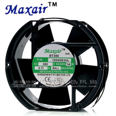 Maxair/BT轴流风机 15050B3H散热风扇15050B3HL (380V) 滚珠轴承