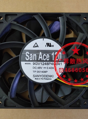 现货三洋SANACE120 9GV1248P4G041/ 001DC48V 0.42A 服务器风扇