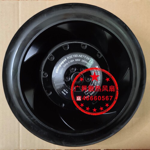 R2E190-A026-05 76 25 48 AE77-B8 B3 M2E068-BF 190mm 230V风机