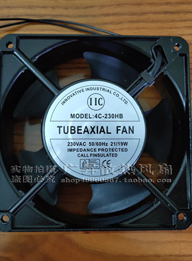 原装IIC 4C-230HB 12038 230V 21/19W UPS 12cm机柜机箱散热风机