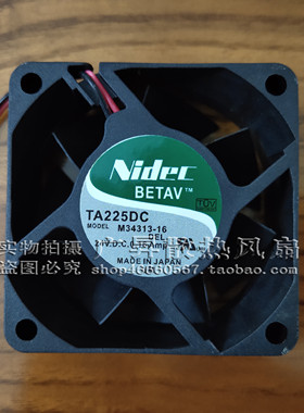 TA225DC M34313-16 正品NIDEC 6CM 6025 24V 0.16A变频器散热风扇