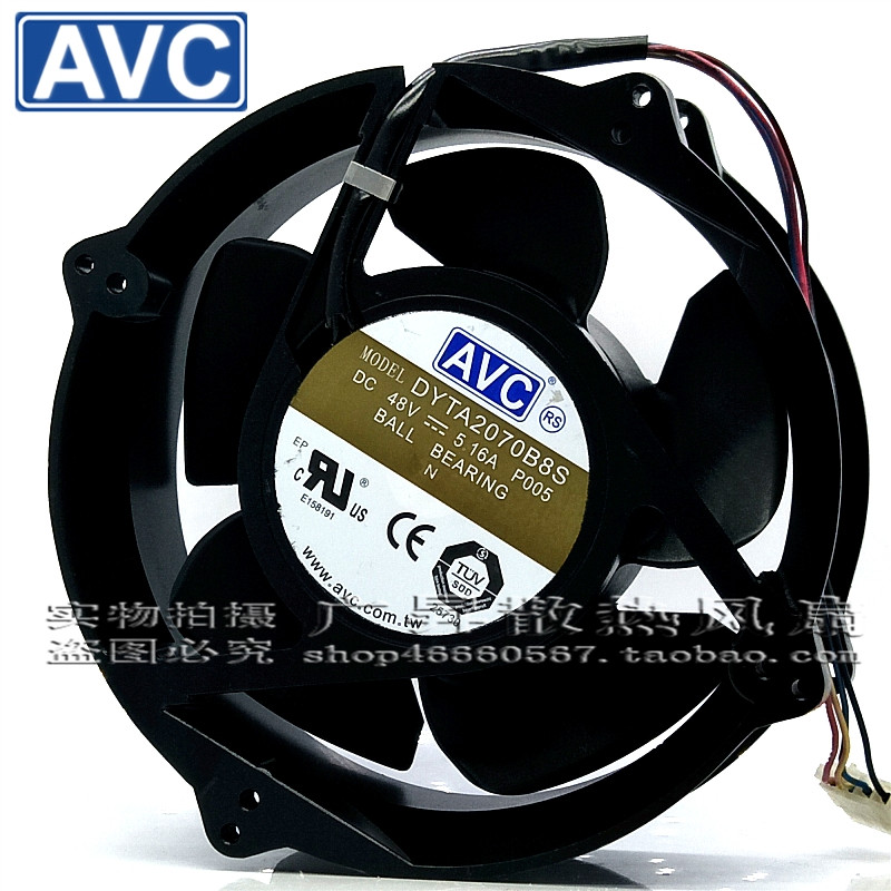 台湾AVC DYTA2070B8S 20070 48V超暴力大风量风扇 华为服务器风扇