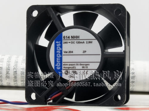 ebmpapst变频器风扇 TYP 614NHH 6025 24V 2.9W 轴流风机散热风扇