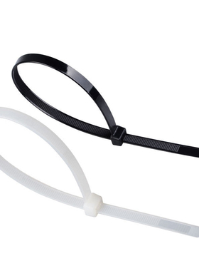 自锁式尼龙扎带5*200/5*300扎线带500条 固定塑料捆扎线束带白色