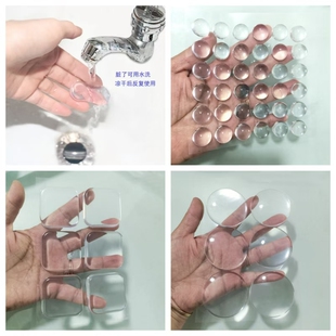 超值Pu纳米胶无痕防撞贴透明硅胶垫可水洗反复用静音垫柜门胶粒贴