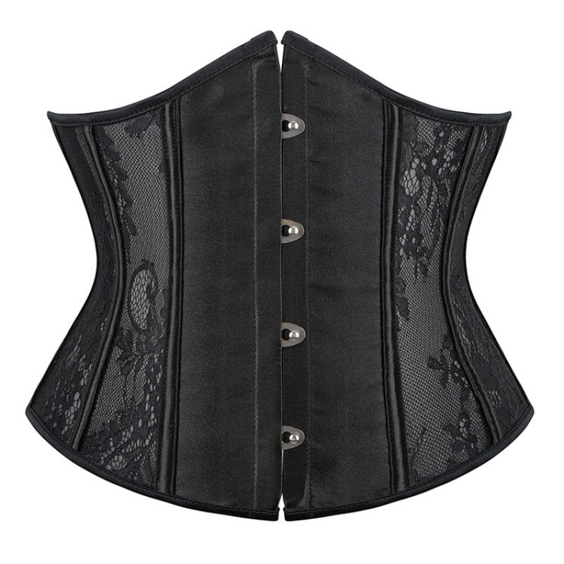新款网纱透气短款腰封腰夹收腹美体束腰带宫廷复古塑身上衣corset