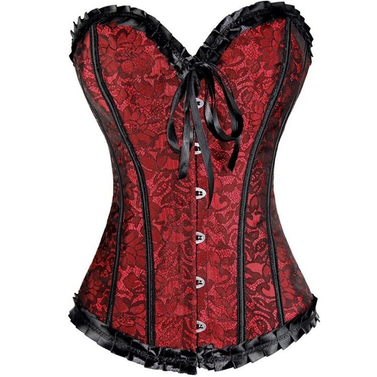 欧美宫廷收腹护腰塑身上衣奢华束腰无袖刺绣性感收腰束身衣corset