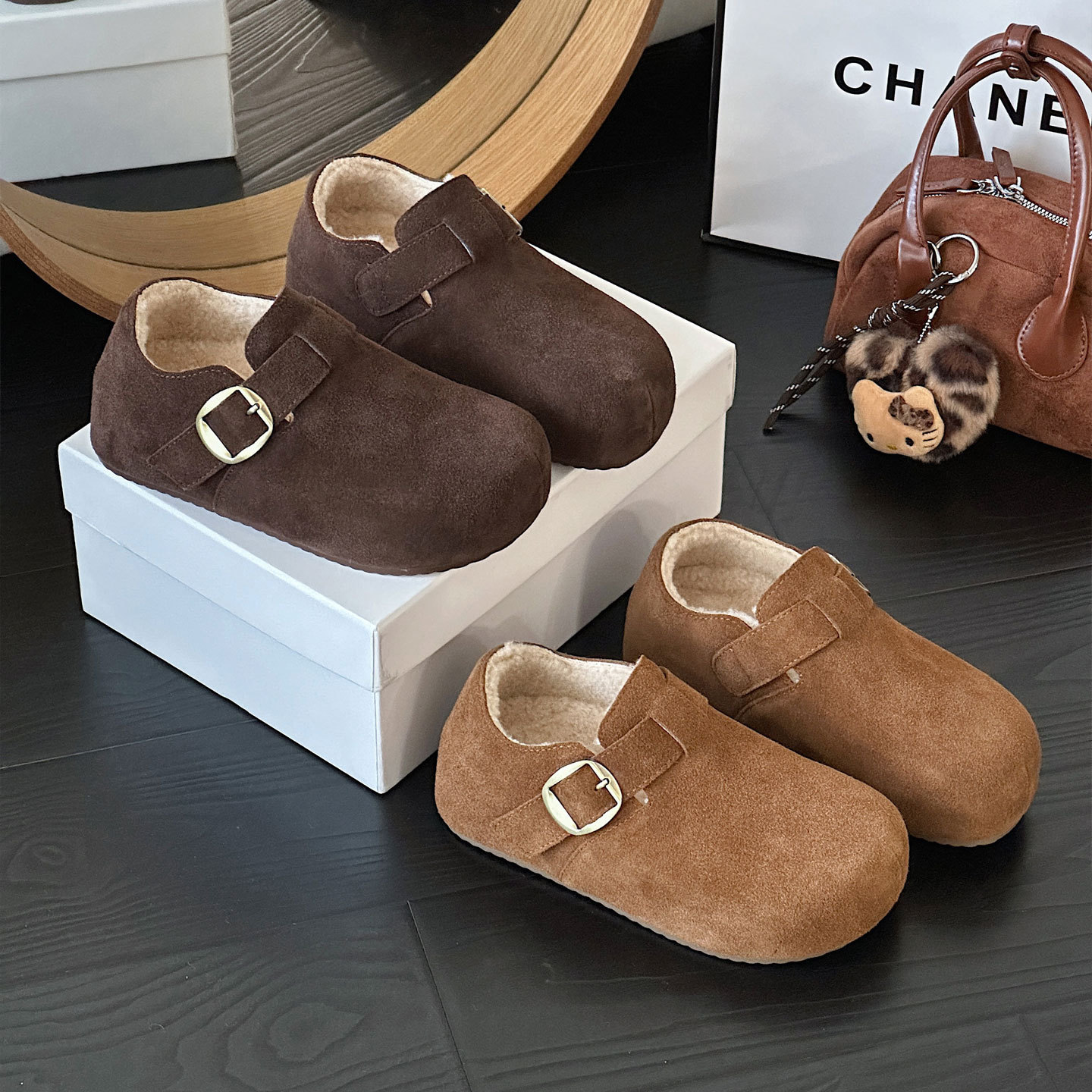 内增高5厘米2025冬季反绒皮勃肯