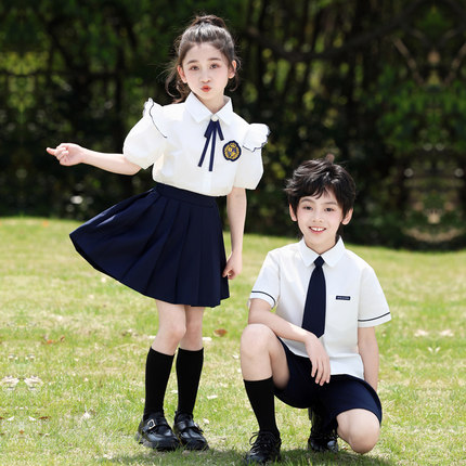 六一儿童表演服夏季班服小学生校服套装学院风幼儿园园服毕业服装