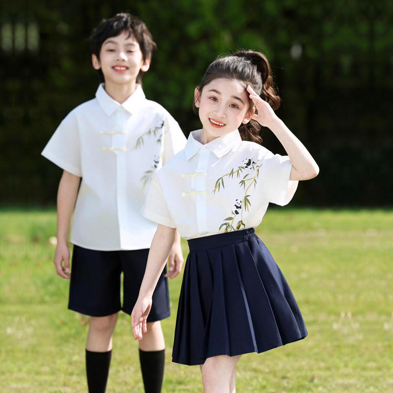 六一儿童合唱演出服幼儿园毕业班服中国风汉服小学生朗诵表演服装