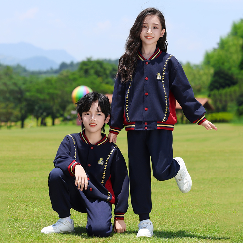 小学生运动会班服三四件套幼儿园园服棒球服春秋款儿童民族风校服