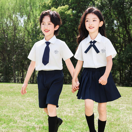 小学生泰式校服夏季学院风jk毕业照制服儿童合唱演出服幼儿园园服