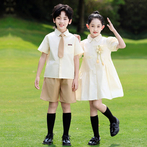 六一儿童合唱演出服幼儿园毕业照班服小学生校服诗歌朗诵表演服装