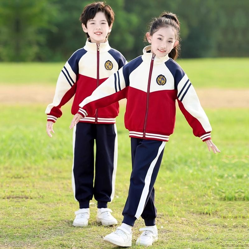 幼儿园园服春秋季运动会儿童班服纯棉套装小学生校服春秋装三件套