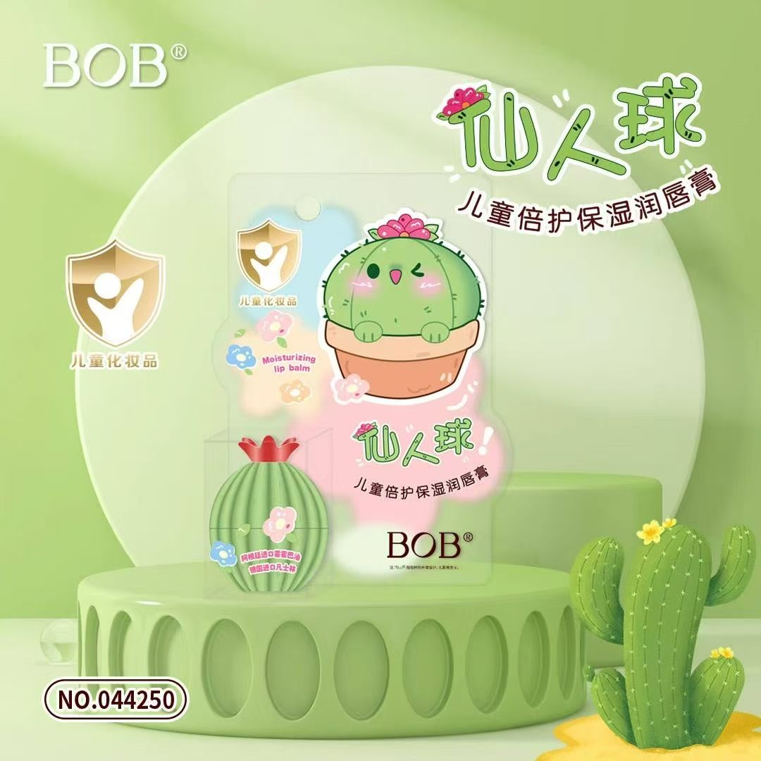 BOB仙人掌滋润护润唇膏补水滋养呵护水润保湿修护倍润淡唇纹