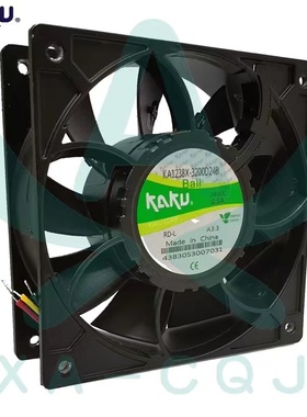 卡固风机KA1238X-3200D24B/RD-H 24V 0.5A报警耐高温散热风扇