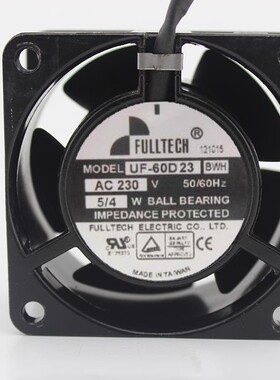 全新台湾/ UF-60D23BWH AC220V 6030散热风扇