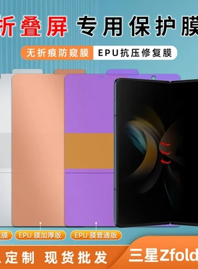 适用三星Z fold7/6/5磨砂防窥膜折叠屏保护膜W26 EPU修复手机软膜