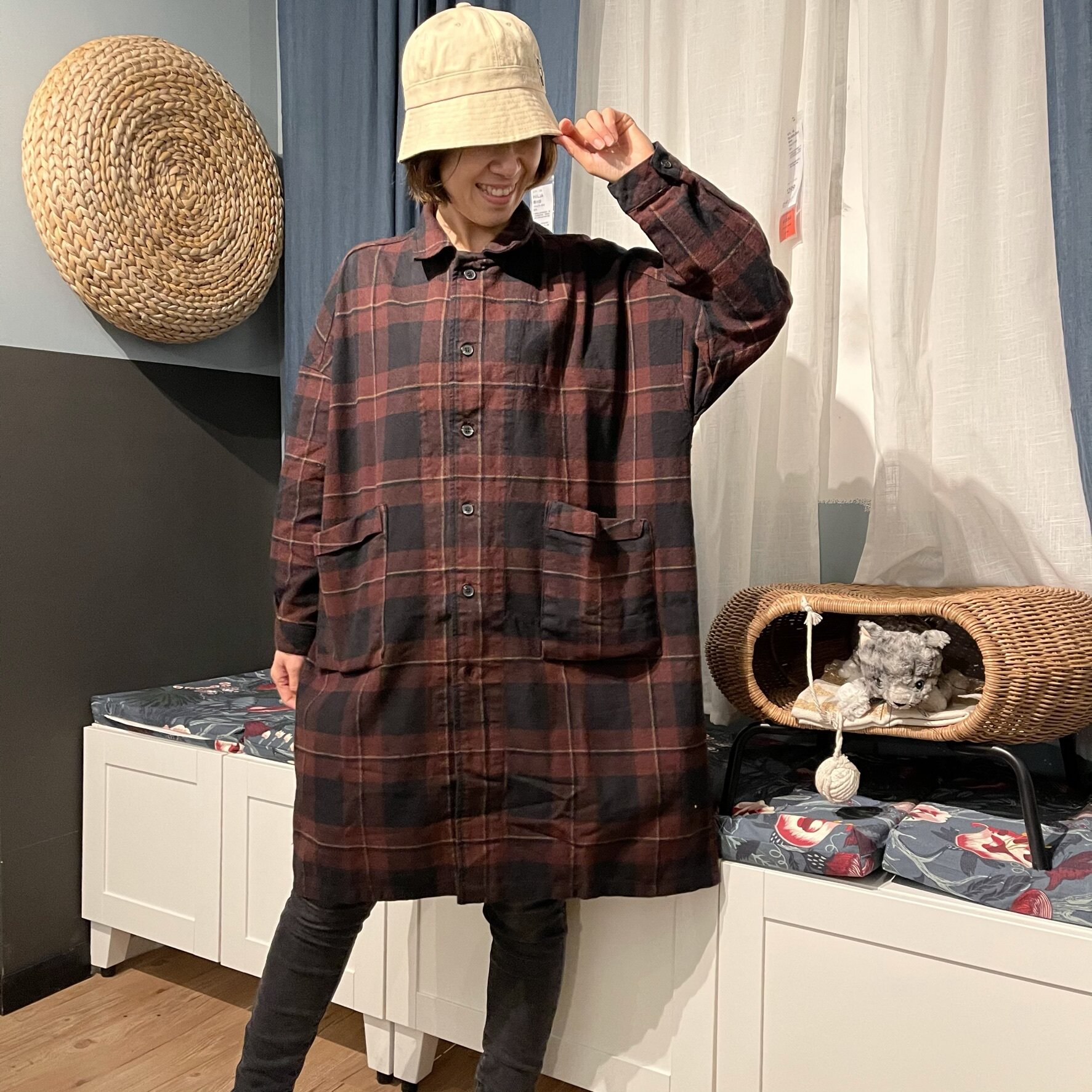 复古春秋毛呢棉麻大衣休闲宽松