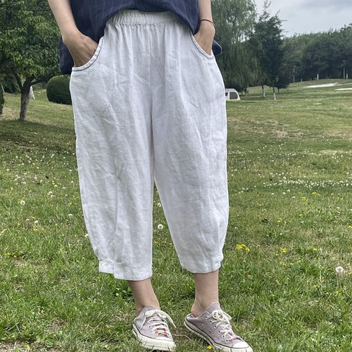 亚麻裤子夏季舒适大码麻裤超舒适