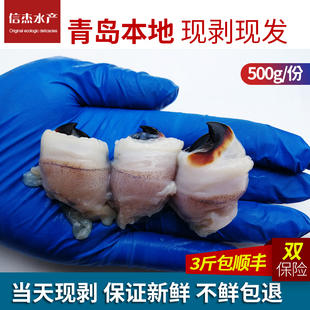 青岛信杰水产野生鱿鱼牙新鲜目鱼嘴包邮鲜活海鲜冷冻乌贼嘴墨鱼嘴