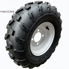 自制四轮沙滩车卡丁车越野摩托车配件17X7.00-8寸轮胎轮毂真空