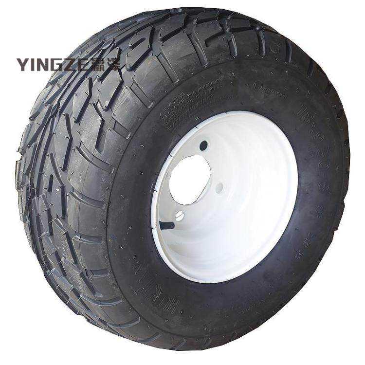 自制三轮沙滩四轮卡丁车8寸轮子高尔夫球车18X9.5-8寸轮胎轮毂