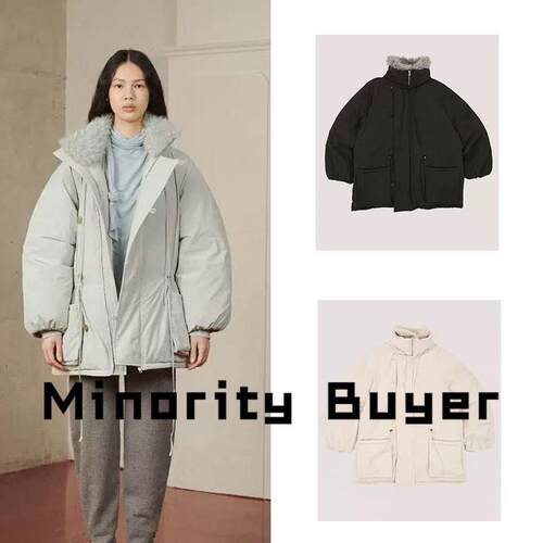 现货 买手店 VERSO 新款收腰显瘦保暖中长版立领派克羽绒服外套