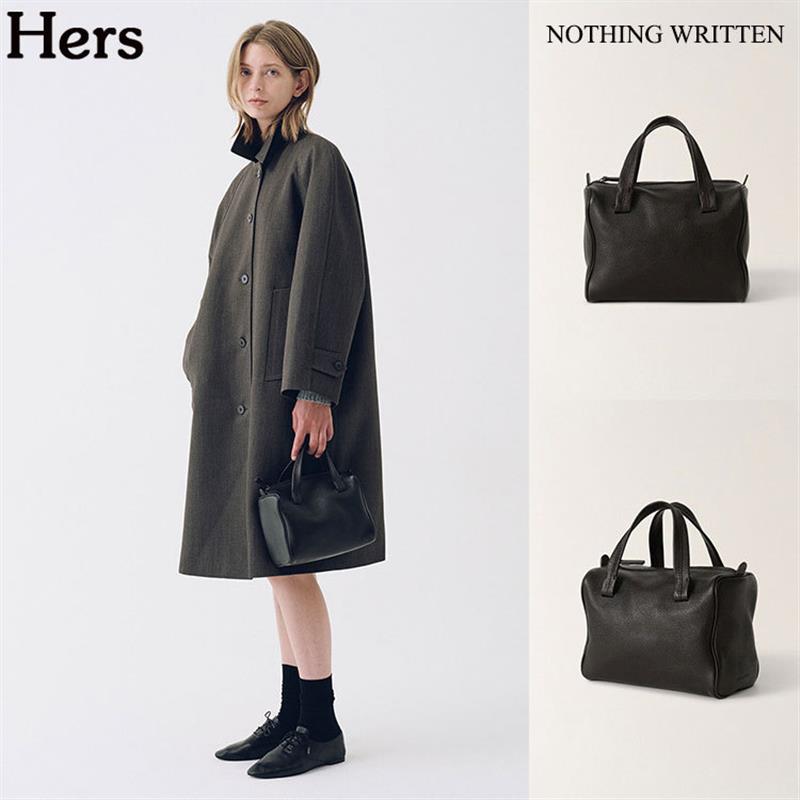 正品NOTHING WRITTEN 韩国品牌牛皮方形保龄球手提包女