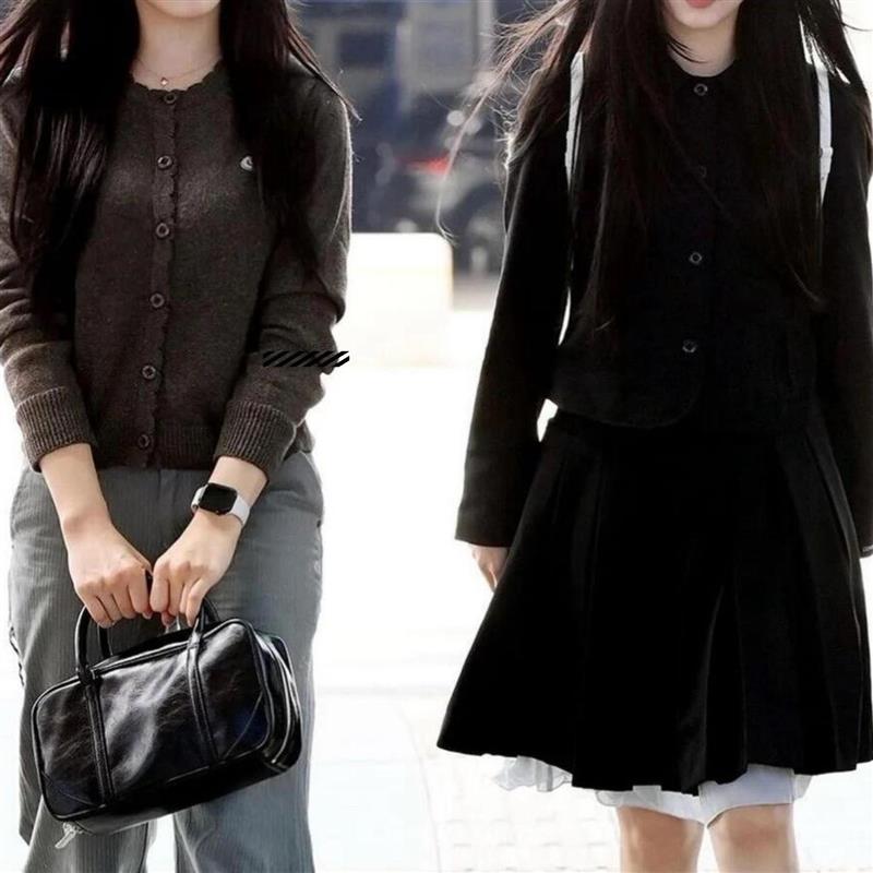 正品 coyseio 少女羊毛翻领西服外套haerin同款学院派百褶裙套装
