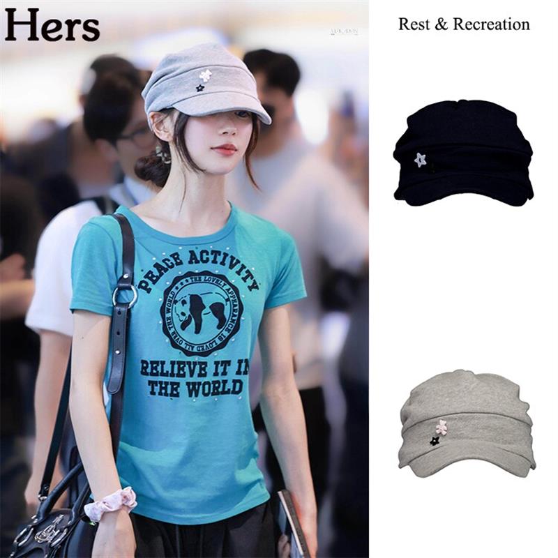 正品Rest & Recreation韩国鞠婧祎同款报童画家堆堆帽女