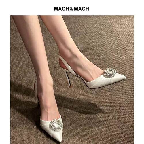 Mach & Mach 25春夏新款法式时尚百搭尖头高跟鞋